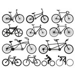 Bicycle Silhouette Vectors [EPS File]